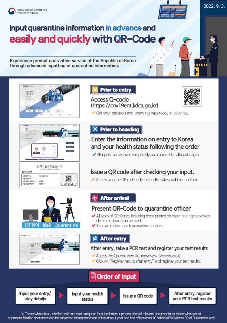 Checklist for foreigners entering Korea 상세보기Covid