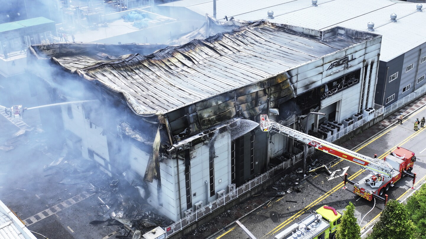 South Korea factory fire kills more than  workers  AP News