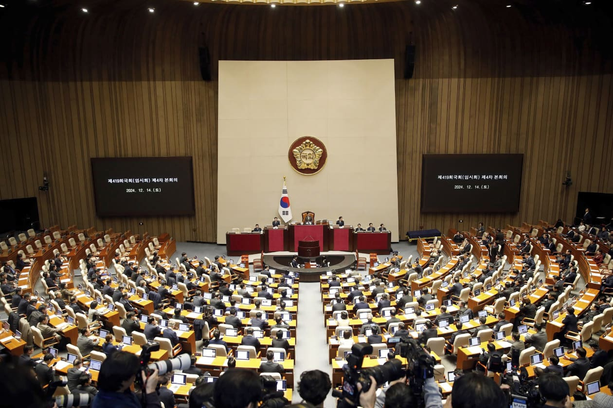 South Korea President Yoon impeached, finance ministry calls